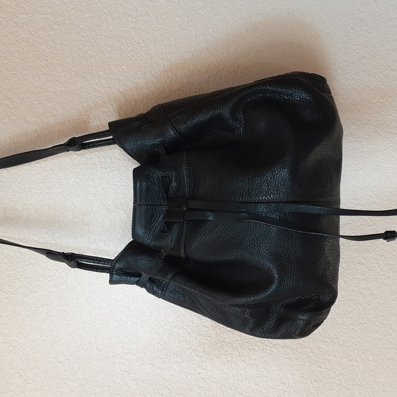 J. Jill Handbags - J. Jill Leather Drawstring Bucket Bag